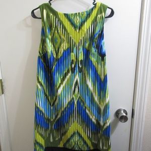 Alyx Limited lime green and blue shift dress